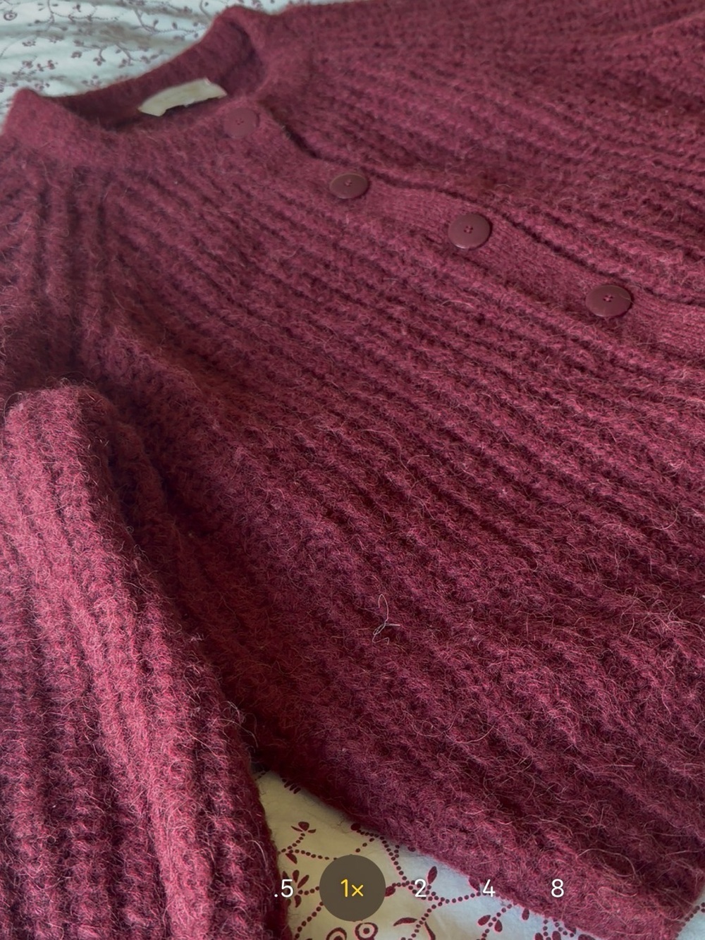 Sezane Emile Cardigan Burgundy